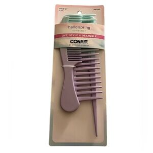 Conair 3-Pack Hair Comb Set - White